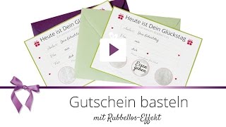 DIY Gutschein basteln als Rubbellos  DANATO [upl. by Slemmer353]