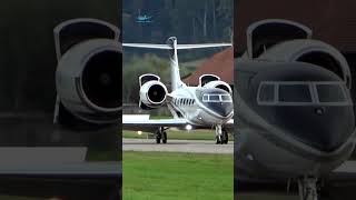 Swiss Alps Panorama Gulfstream G500 Landing in Bern [upl. by Kcirdaed]