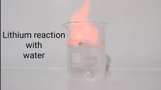 Lithium metal and water reaction [upl. by Fausta]