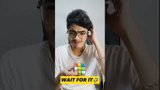 Fastest Rubiks cube solve 🤣 wait for it shorts [upl. by Biddie]