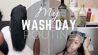 MY WASH DAY ROUTINE  RELAXED HAIR [upl. by Penthea774]