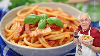 Bucatini allAmatriciana Recipe [upl. by Tyler]