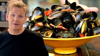 Gordon Ramsays Steamed Mussels [upl. by Orodoet]