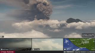 May 4 2023 Large eruption at Fuego Volcano Happening Now [upl. by Eiliah842]