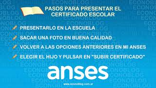 Pasos para presentar el Certificado de la Ayuda Escolar de Anses [upl. by Ellehc761]