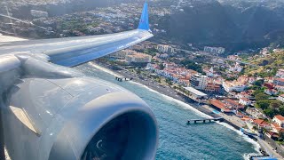 GREAT LANDING TUI  B737max  Sal  Funchal [upl. by Nilyarg]