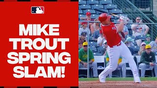 GRAND SLAM ALERT Mike Trout goes deep for his FIRST HOME RUN of Spring Training [upl. by Filiano367]