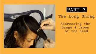 Long Razored Shag Haircut Tutorial  Full Fringe Bangs  Part 3 [upl. by Nyladnarb]