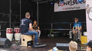 Das Cajon Trio der Musikwerkstatt spielt beim Stadtfest Lüneburg Juni 2019 [upl. by Zoller]