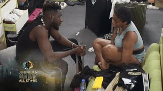 Day 41 Somgel speak about posthouse romance – BBNaija  Big Brother All Stars  Africa Magic [upl. by Gaige]