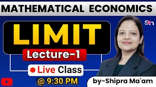 Introduction to Mathematical Economics  1Mathematical economics UG PGLimit and Function [upl. by Tyrone]