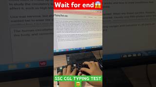 SSC CGL Typing Test Practice🥵🔥  Hard workingviralytshortstyping [upl. by Pihc]