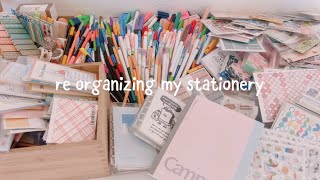 reorganizing some of my stationery  setting up my stationery cart [upl. by Maurizio]