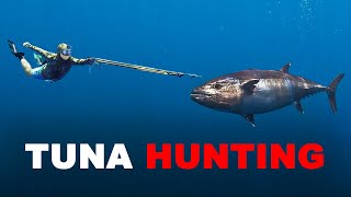 Spearing BIG Tuna in Remote Indonesia [upl. by Flan]