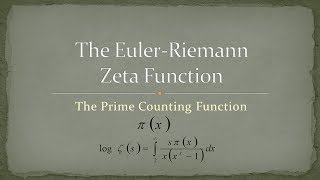 Zeta Function  Part 6  The Prime Counting Function [upl. by Llenel]