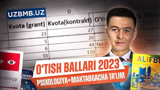 Psixologiya va maktabgacha talimga oid talim yonalishlari Biologiya va Ona tili Otish ballari [upl. by Cally]