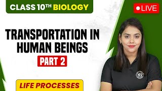 CLASS 10th BIOLOGY  TRANSPORTATION IN HUMAN BEINGS PART 2 LIFE PROCESSES BIOLOGY  BY SHIPRA MAM [upl. by Kozloski77]