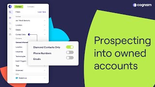 Cognism for sales  Prospecting into owned accounts [upl. by Llezo467]