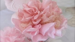 Beautiful and Easy Singed Melted Fabric Flower Tutorial [upl. by March623]