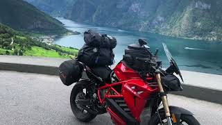 Beautiful ride over Aurlandsfjellet  Electric Motorcycle Touring  Energica Eva Ribelle [upl. by Hofstetter691]