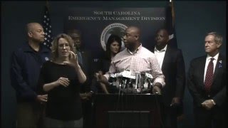 SC Floods Homeland Security Press Conference 100915 [upl. by Idnahc356]