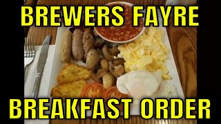 Brewers Fayre UK  Breakfast Order [upl. by Aidekal827]