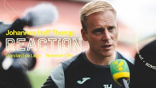 REACTION  Standard de Liège 11 Norwich City  Johannes Hoff Thorup [upl. by Franckot]