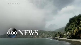 Thousands evacuate St Vincent amid volcanic eruption l GMA [upl. by Novaat]