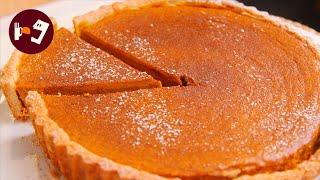 PUMPKIN PIE receta de TARTA de CALABAZA deliciosa e imprescindible para este otoño [upl. by Derwon542]