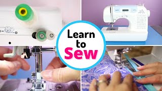 How to Use a Sewing Machine ✔️ Basics  Overview  Brother CS7000i [upl. by Erdnaek]