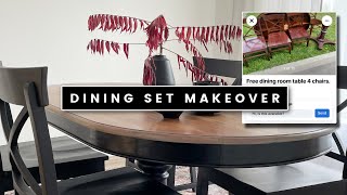 Making over a FREE Dining Set  High End Furniture Makeover [upl. by Nnaeinahpets]