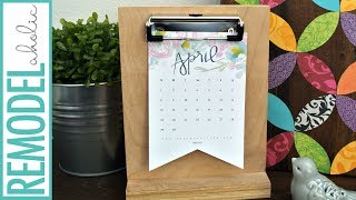 Easy LastMinute Gift Idea DIY Desk Calendar Stand  Printable Calendar [upl. by Nahij]