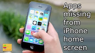 HelP  Apps missing from iPhone [upl. by Ahsirpac]