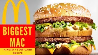 Keto  Low Carb McDonalds BIG MAC RECIPE  Bigger Mac Than Theirs At HOME [upl. by Herbst282]