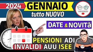 🔴 GENNAIO 2024 ➜ 16 NOVITà BONUS PAGAMENTI ISEE AUMENTI 💶 INPS NUOVE DATE AUU ADI PENSIONI INVALIDI [upl. by Oruam]