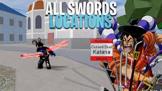 All Swords Locations in Blox Fruits  First Sea [upl. by Olaznog688]