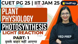 Plant Physiology  Light Reaction of Photosynthesis CUET PG  IIT JAM P1 VedPrep Biology Academy [upl. by Deraj]