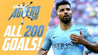 Sergio Agüero  All 200 Man City Goals [upl. by Nosnehpets]