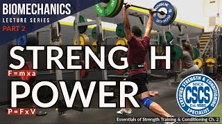 Biomechanical Definitions of Strength Power amp Work  CSCS Chapter 2 [upl. by Osnola185]