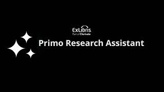 Ex Libris Primo Research Assistant Demo [upl. by Nallaf]