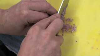 Marco Pierre White  How to finely chop onions [upl. by Annoynek964]