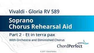 Vivaldis Gloria Part 2  Et in terra pax  Soprano Chorus Rehearsal Aid [upl. by Teddman]