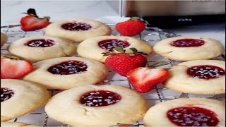 Homemade thumbprint cookies рецепт печенья с отпечатками пальцев [upl. by Adiell442]