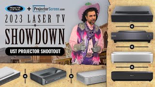 What Is The Best Ultra Short Throw Projector 2023 Laser TV Showdown Results UST Projector Shootout [upl. by Soracco]