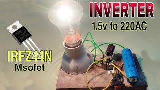 Simple Inverter 37v to 220v High Power 100W  IRFZ44N Mosfet [upl. by Maryl]