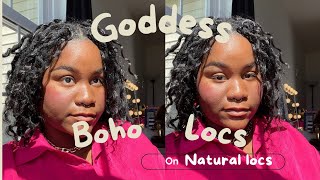 Goddess Boho Locs on Natural Locs  How I Retwist my Locs [upl. by Cazzie]