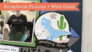 Close To My Heart Craft with Heart January 2019  Wild Child Layout [upl. by Nedry]