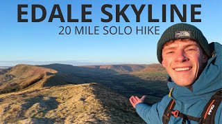 EDALE SKYLINE  20 Mile Solo Hike  Peak District [upl. by Assilen]