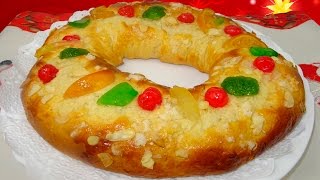 ROSCO O ROSCÓN DE REYES RECETA FÁCIL Y CASERA  ESPECIAL DE REYES 2017 [upl. by Tlevesoor]