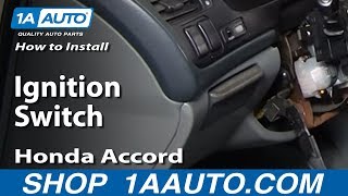 How to Replace Ignition Switch 9497 Honda Accord [upl. by Kilk]